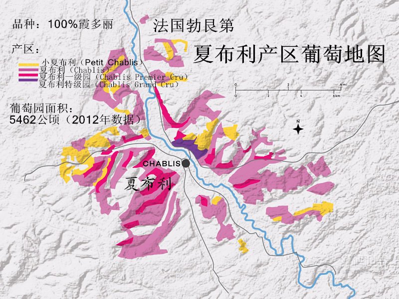 夏布利葡萄酒產區地圖